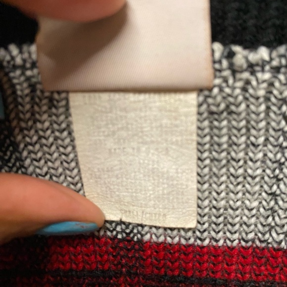 Vintage Huntington Ridge Red Striped Open Cardigan Acrylic Sweater Womens S - Picture 4 of 7